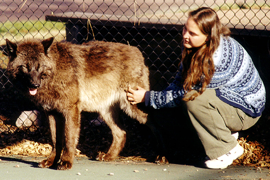 Annie with Ambassador Wolf Maggie